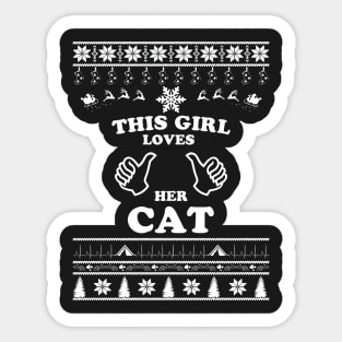 Merry Christmas Cat Sticker